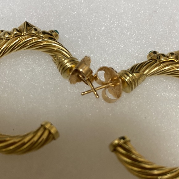 DAVID YURMAN 14kt gold “Renaissance “ cable hoop earrings - Picture 9 of 9